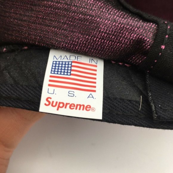 Supreme Mens Camp Cap Pink Strapback Raw Silk OS - Picture 4 of 6